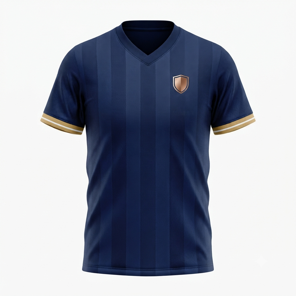 TOWN JERSEY™ Soccer Jersey - Navy with Gold Trim Performance Wear