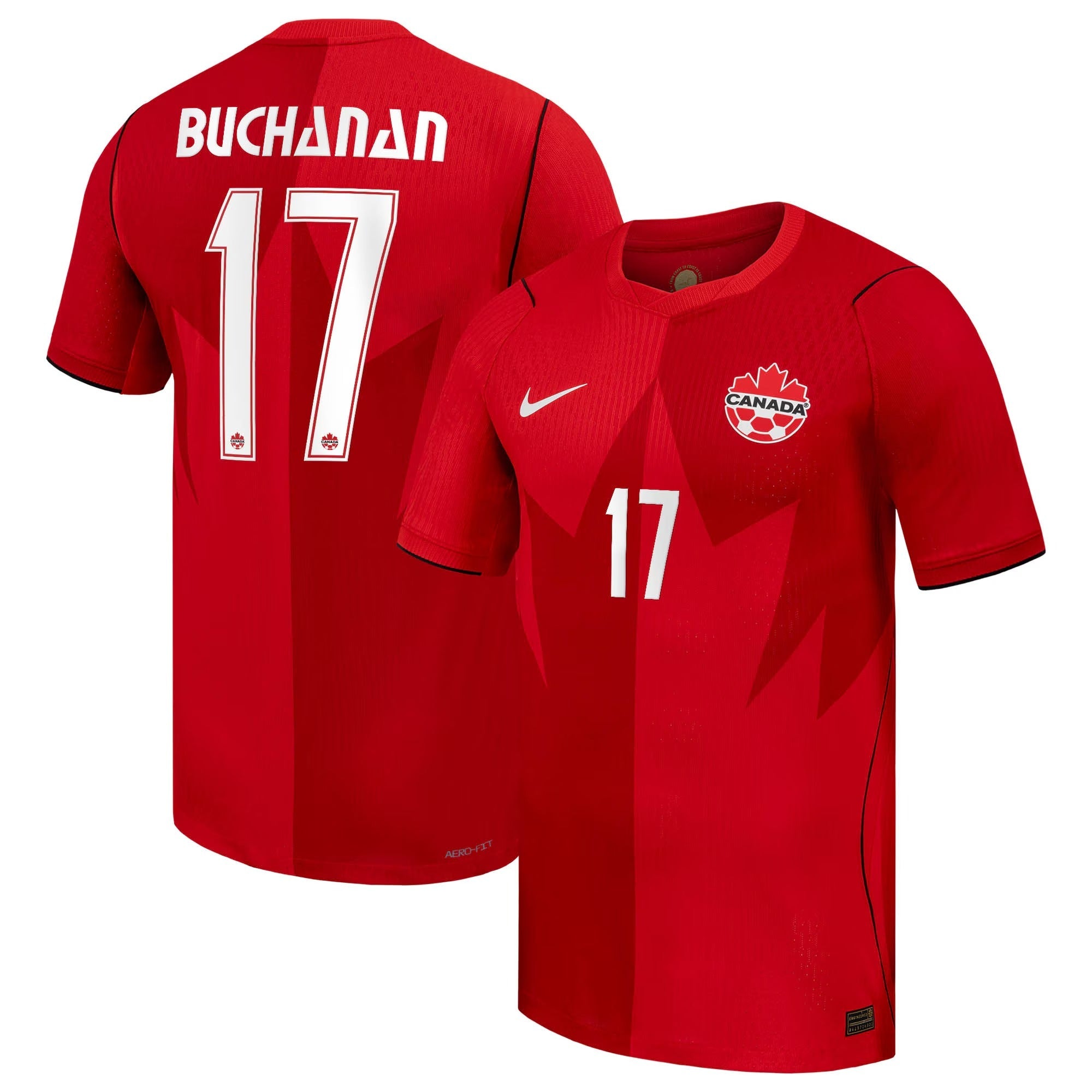 Tajon Buchanan Canada Soccer Custom 2026 Home Match Authentic Jersey - Red - Jersey Teams World