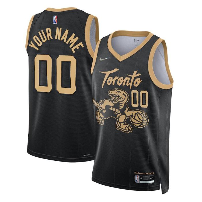 Toronto Raptors Unisex 2021/22 Swingman Custom Jersey - City Edition - Black - Jersey Teams World