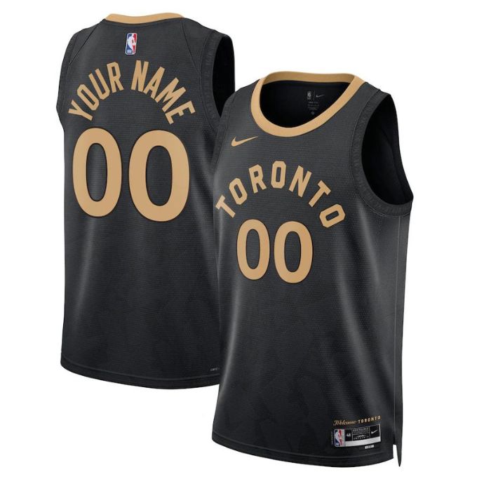 Toronto Raptors Unisex 2023 Swingman Custom Pro Jersey - City Edition - Black - Jersey Teams World