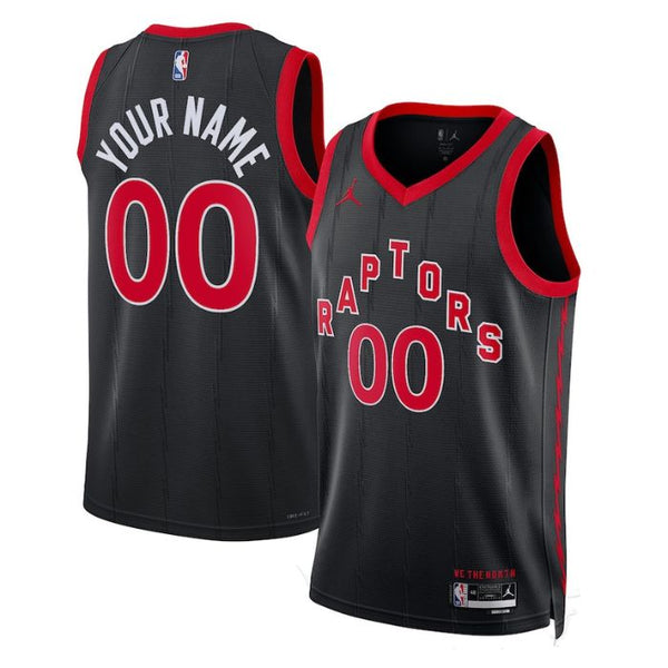 Toronto Raptors Unisex 2023 Swingman Custom Pro Official Jersey - Statement Edition - Black - Jersey Teams World