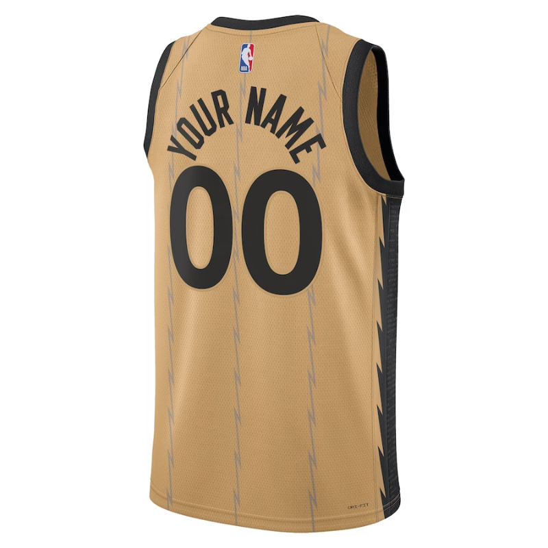 Toronto Raptors Unisex 2023/24 Custom Swingman Jersey - Gold - City Edition