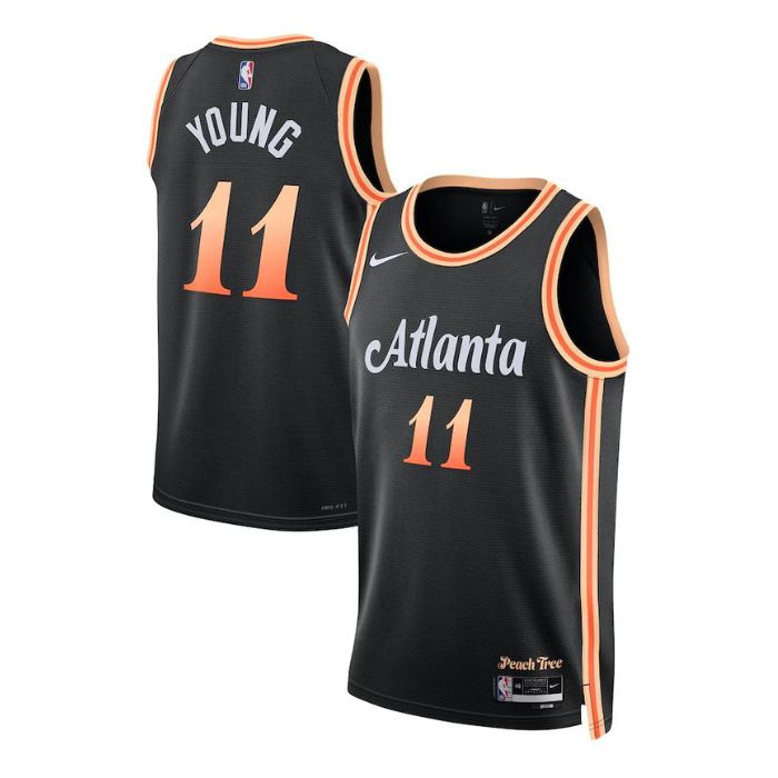 Trae Young Atlanta Hawks 2022/23  Unisex  Jersey - City Edition - Black - Jersey Teams World