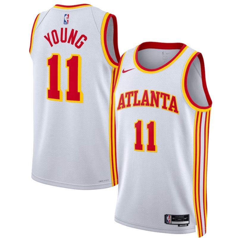 Trae Young Atlanta Hawks Unisex 2023 Jersey - Association Edition - White - Jersey Teams World