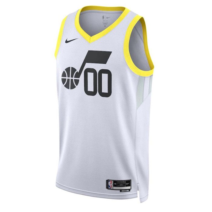 Utah Jazz Unisex 2023 Swingman Custom Jersey White - Association Edition - Jersey Teams World