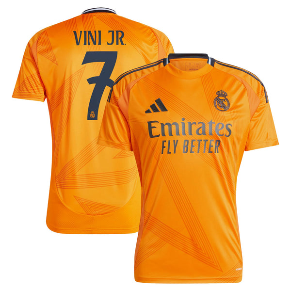 Vini Jr. Real Madrid adidas Shirt 2024/2025 Away Player Jersey - Orange