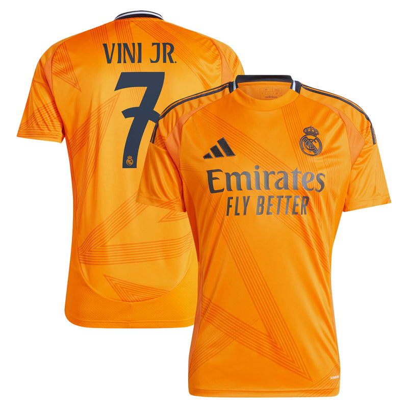 Vini Jr. Real Madrid adidas Shirt 2024/2025 Away Player Jersey - Orange