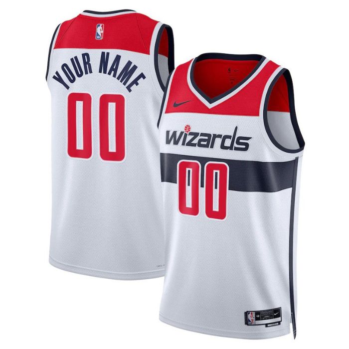 Washington Wizards Unisex 2023 Swingman Custom Jersey White - Association Edition - Jersey Teams World