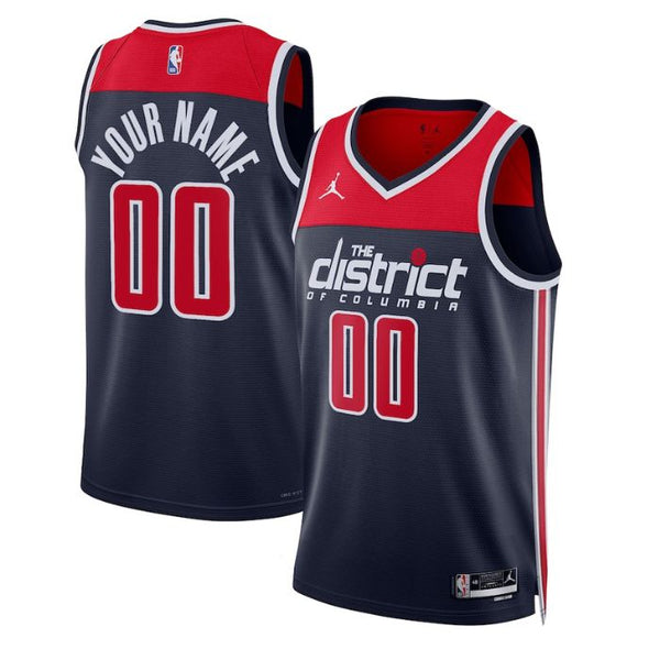 Washington Wizards Unisex 2023 Swingman Custom Pro Official Jersey - Statement Edition - Navy - Jersey Teams World