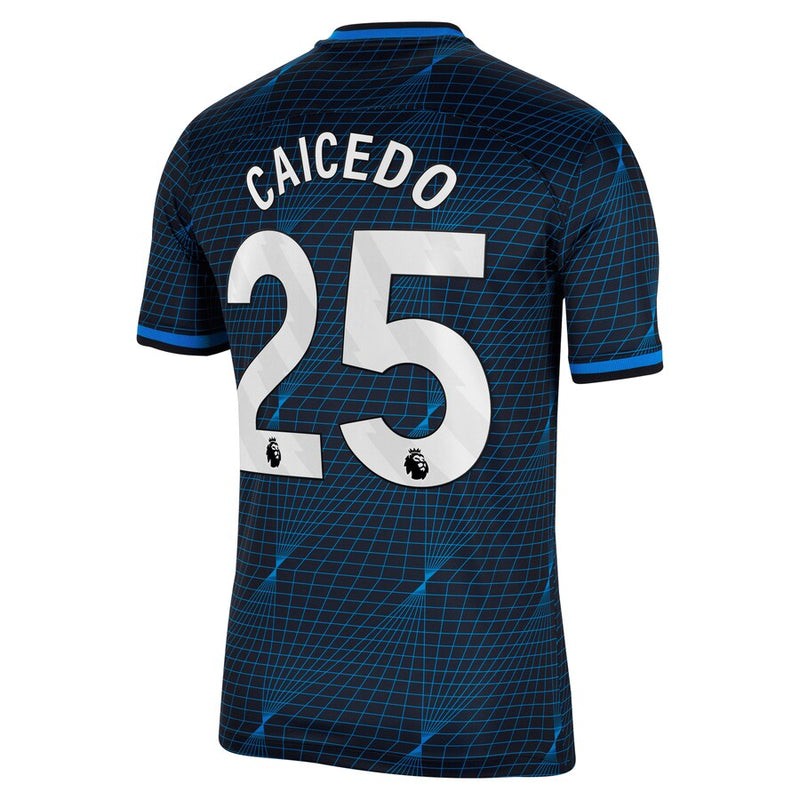 Moisés Caicedo Chelsea Nike 2023/24 Away Stadium  Player Jersey - Navy