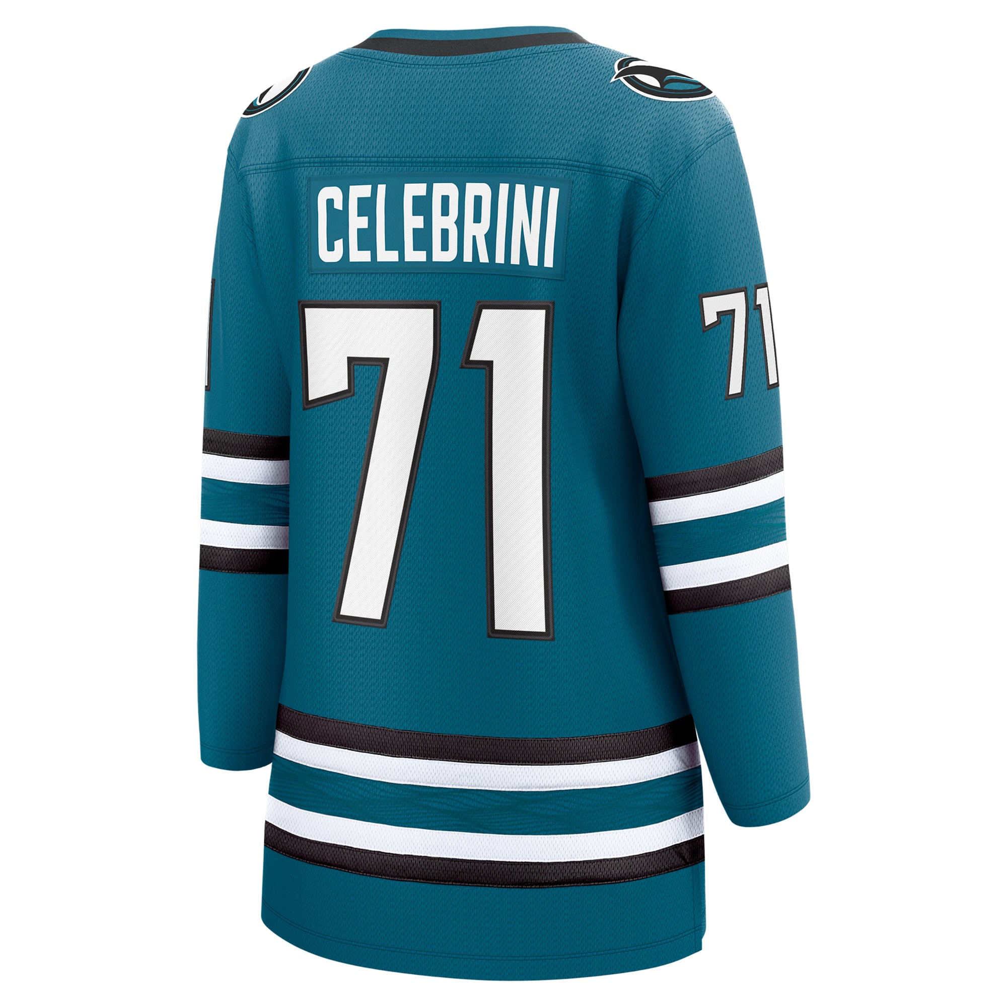 Town Jersey Women's Fanatics Macklin Celebrini Teal Sharks Jersey