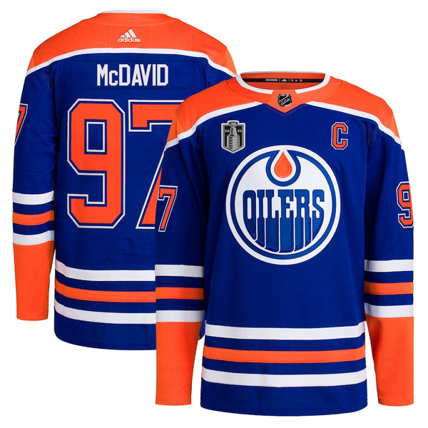 Connor McDavid Edmonton Oilers adidas 2024 Stanley Cup Final Home Primegreen Authentic Player Jersey – Royal