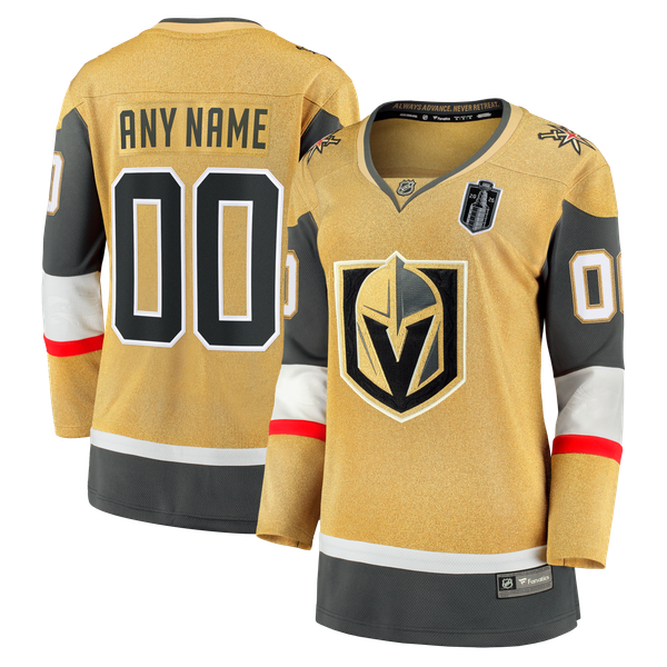 Town Jersey Fanatics Women's Vegas Golden Knights 2026 Stanley Cup Final Breakaway Custom Jersey - Gold