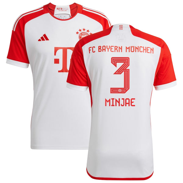 Kim Min-jae Bayern Munich adidas 2023/24 Home Jersey - White