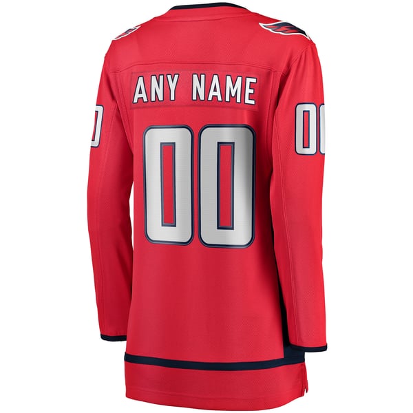 Town Jersey Fanatics Women's Washington Capitals Home Breakaway Custom Jersey Red