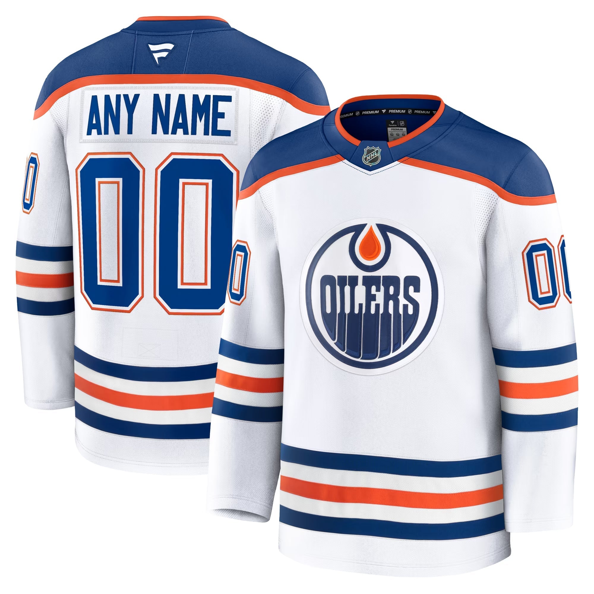 Town Jersey Edmonton Oilers Fanatics Away Premium Custom Jersey - White