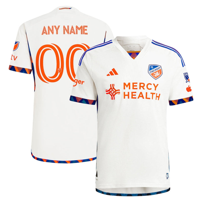 FC Cincinnati adidas 2024 The Canvas Kit Authentic Custom Jersey - White