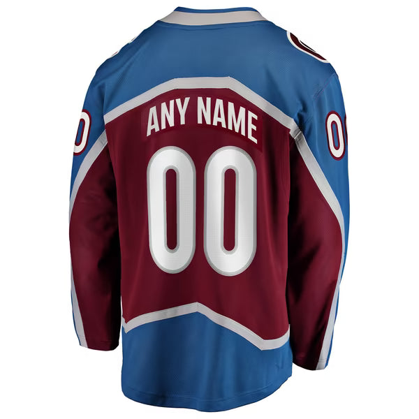 Town Jersey Colorado Avalanche Fanatics Home Breakaway Custom Jersey