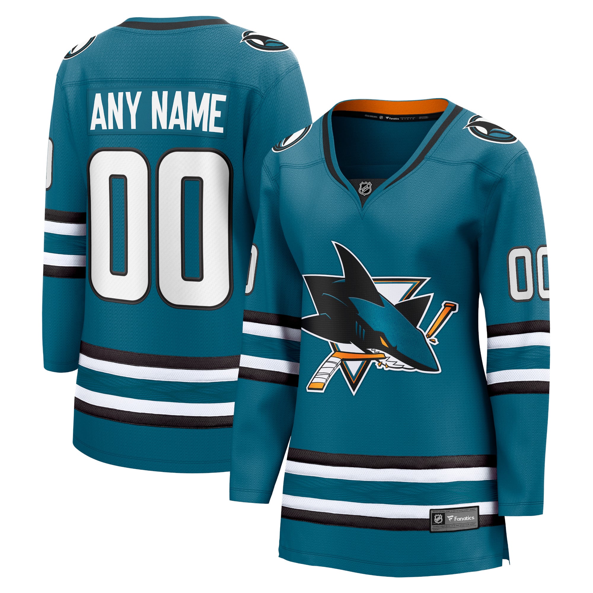 Town Jersey Fanatics Women's San Jose Sharks Teal Home Jersey