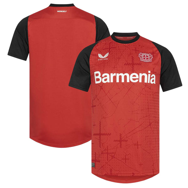 Bayer Leverkusen Castore Home Shirt 2024-25 Custom Jersey - Red