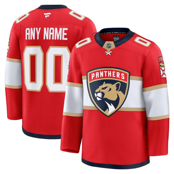 Town Jersey Florida Panthers Fanatics Home Premium Custom Jersey Red
