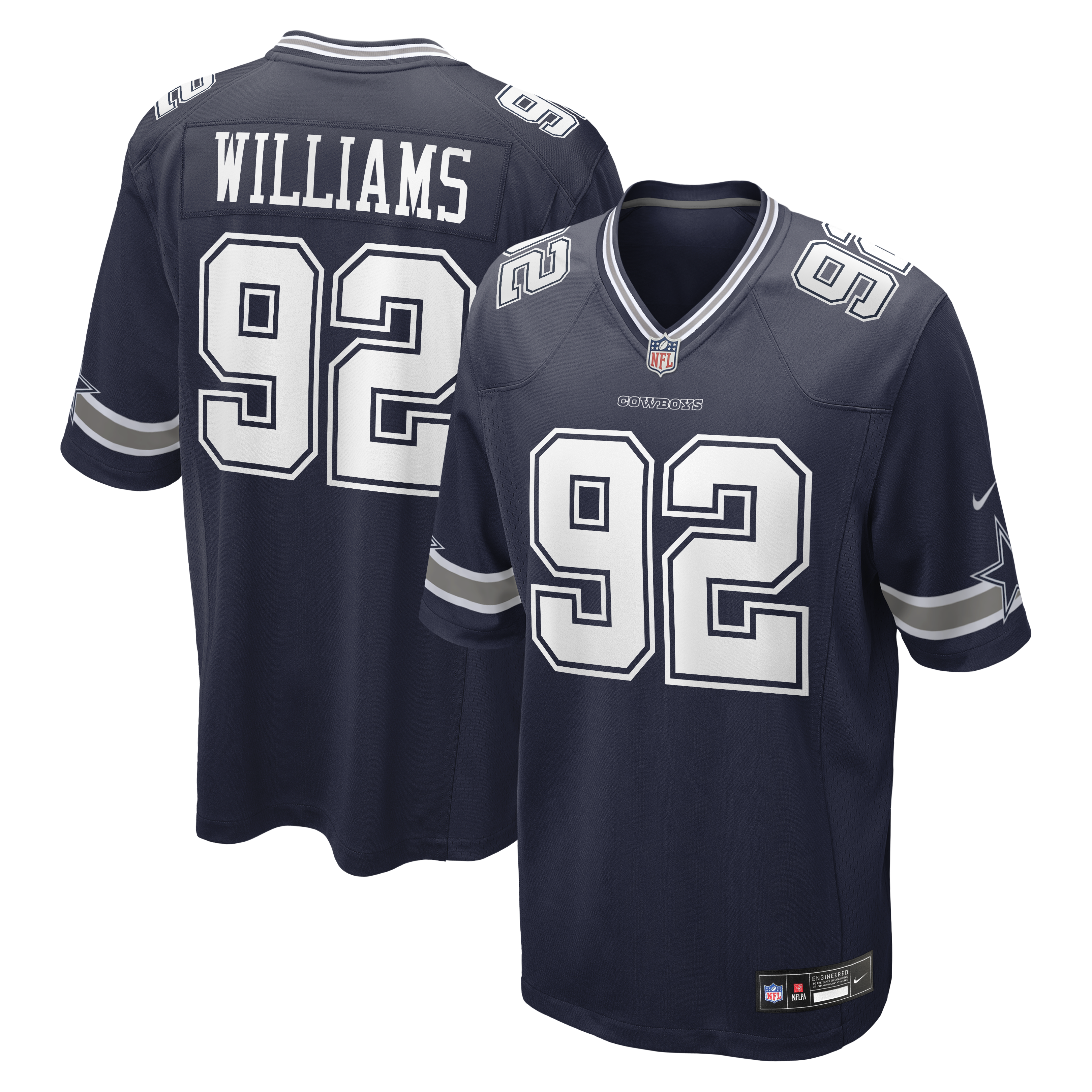 Custom Quinnen Williams Dallas Cowboys Game Jersey Navy