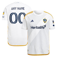 Men's LA Galaxy adidas 2024 Angeleno Kit Authentic Custom Jersey - White