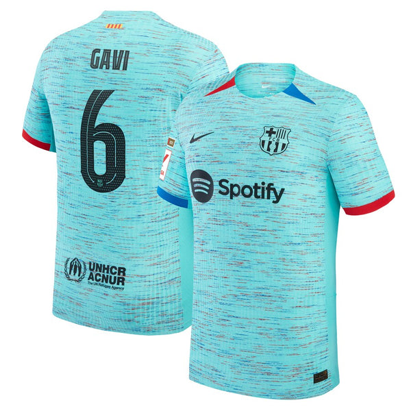 Gavi Barcelona Nike 2023/24 Third Authentic Jersey - Aqua