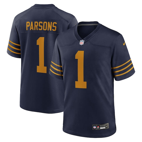Custom Micah Parsons Green Bay Packers Game Jersey Navy