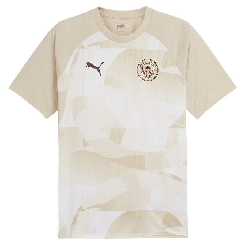 Manchester City Puma 2023/24 Pre-Match Jersey - Tan