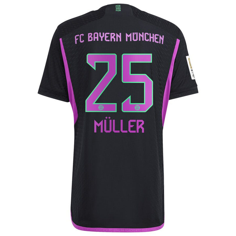 Thomas Müller Bayern Munich adidas 2023/24 Away Player Jersey - Black