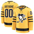 Town Jersey Fanatics Pittsburgh Penguins Alternate Premium Custom Jersey - Gold
