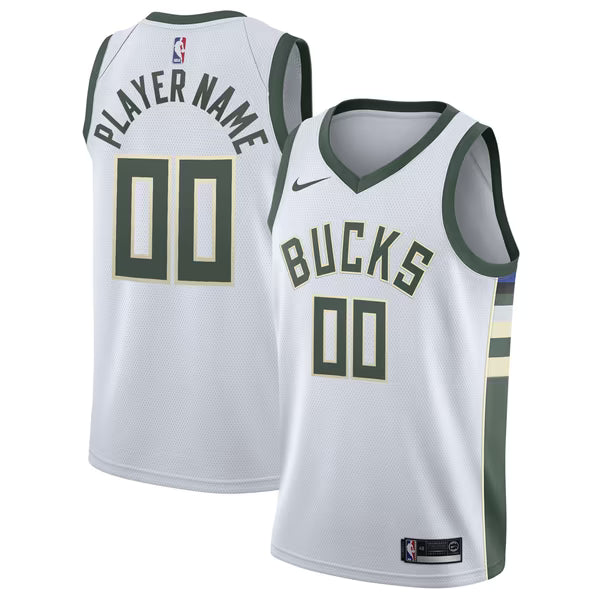 Town Jersey Milwaukee Bucks Nike 2020/21 Swingman Custom Jersey - White