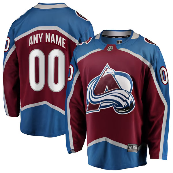 Town Jersey Colorado Avalanche Fanatics Home Breakaway Custom Jersey