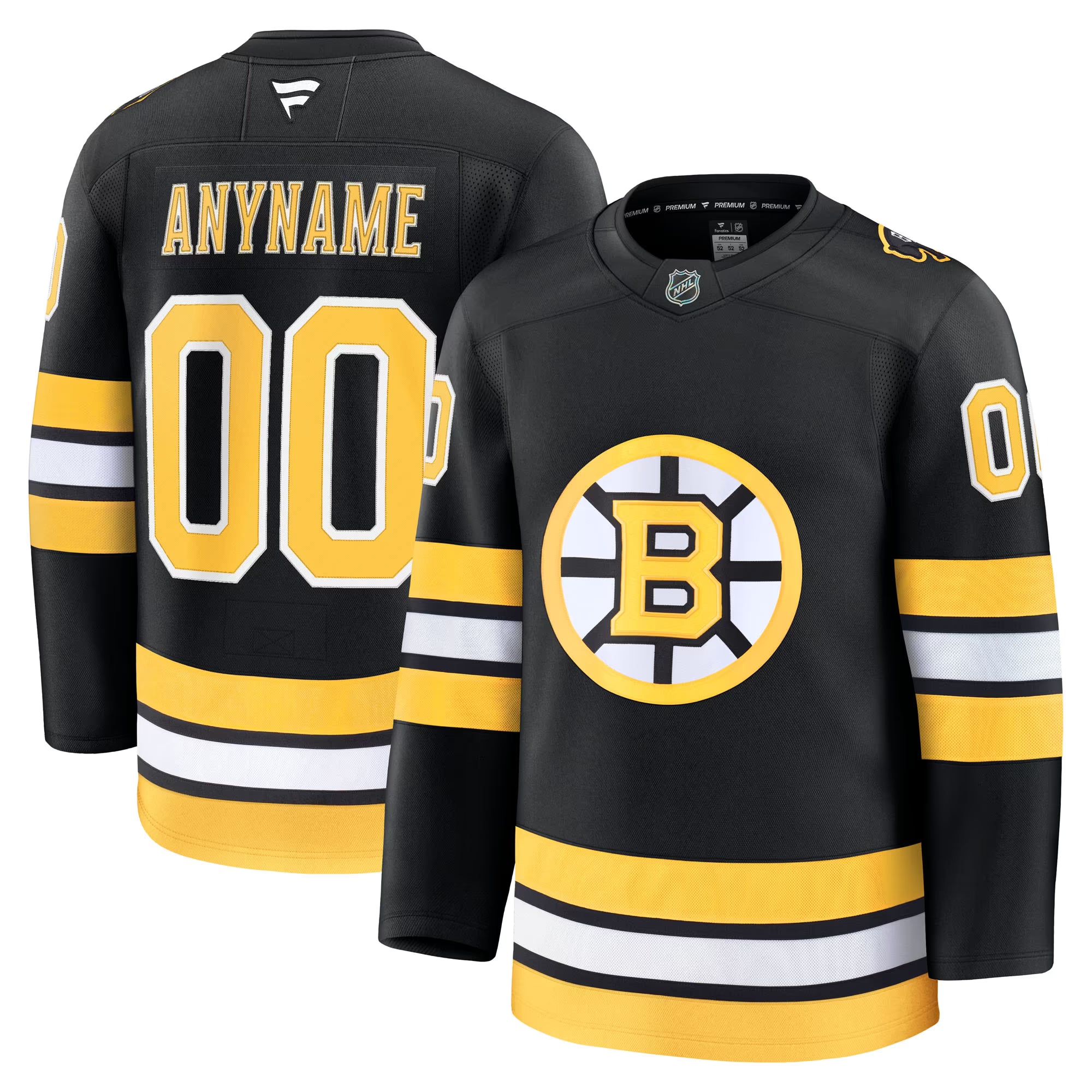 Town Jersey Boston Bruins Fanatics Home Premium Custom Jersey Black