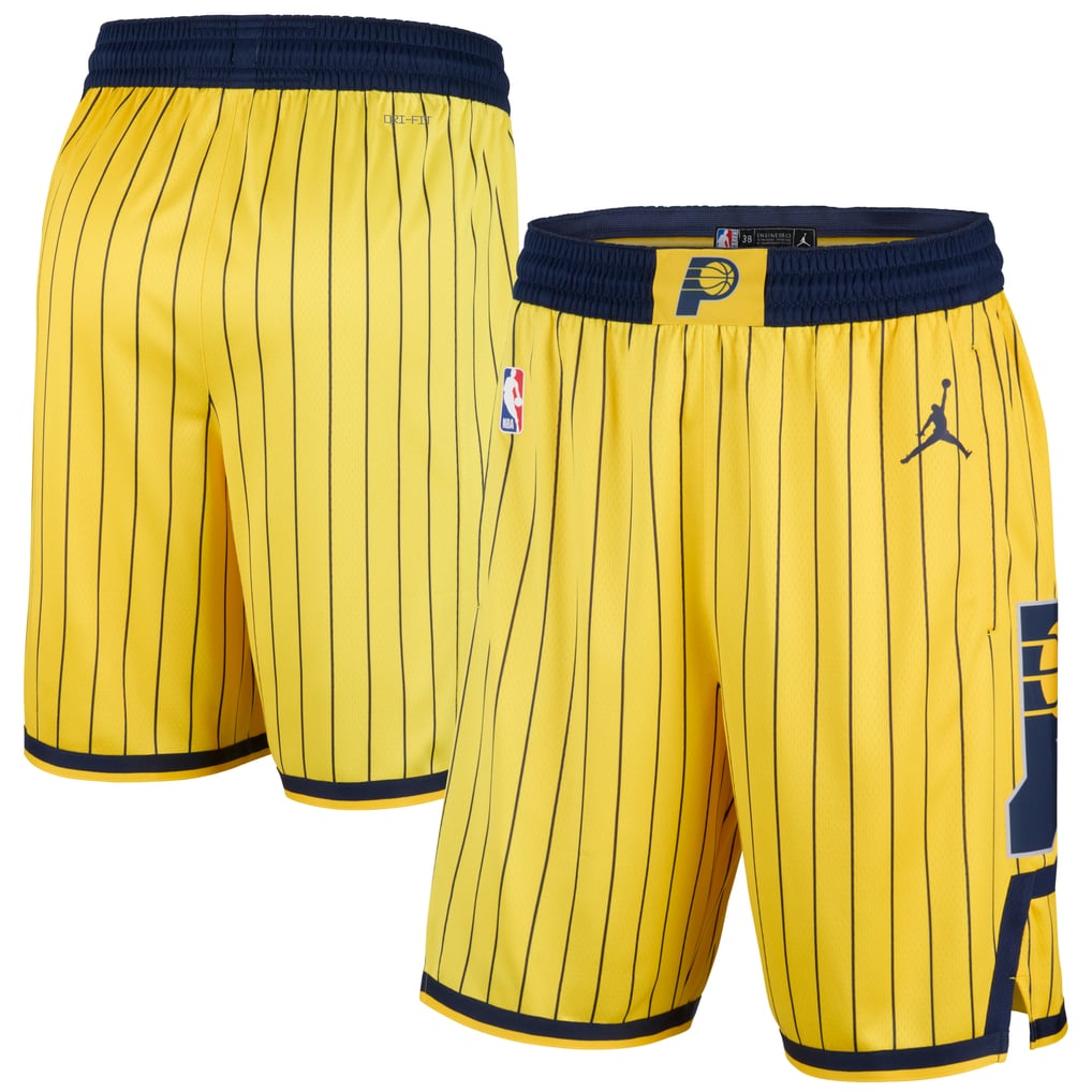 Town Jersey Indiana Pacers Jordan Statement Swingman Shorts - Gold