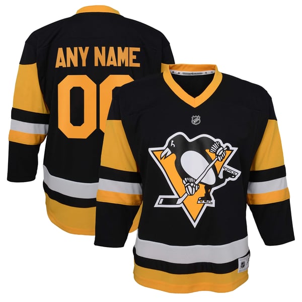 Town Jersey Outerstuff Kids' Pittsburgh Penguins Home Replica Custom Jersey