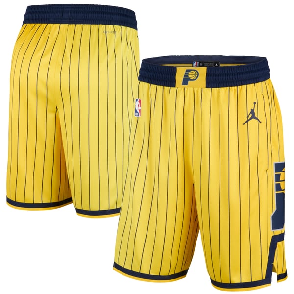 Town Jersey Indiana Pacers Jordan Statement Swingman Shorts - Gold