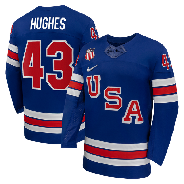 Town Jersey Nike Quinn Hughes US Hockey 2026 Home Jersey
