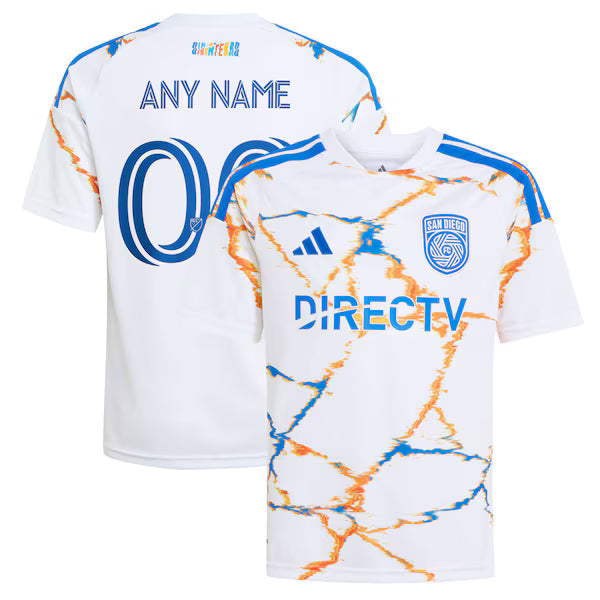 Customized San Diego FC Youth 2026 Unprecedented Unity Kit Replica Custom Jersey White
