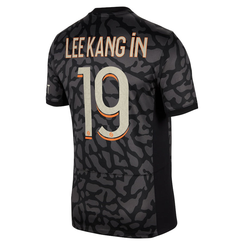 Lee Kang In Paris Saint-Germain Jordan Brand 2023/24 Third Stadium Player Jersey - Anthracite