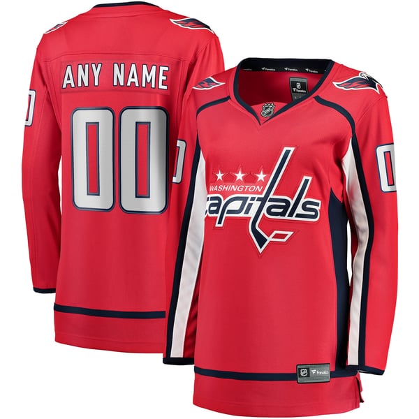 Town Jersey Fanatics Women's Washington Capitals Home Breakaway Custom Jersey Red
