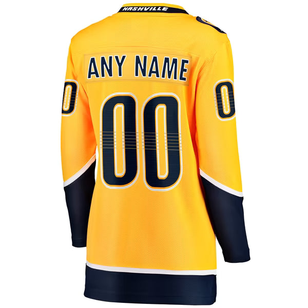 Town Jersey Fanatics Women's Nashville Predators Home Breakaway Custom Jersey
