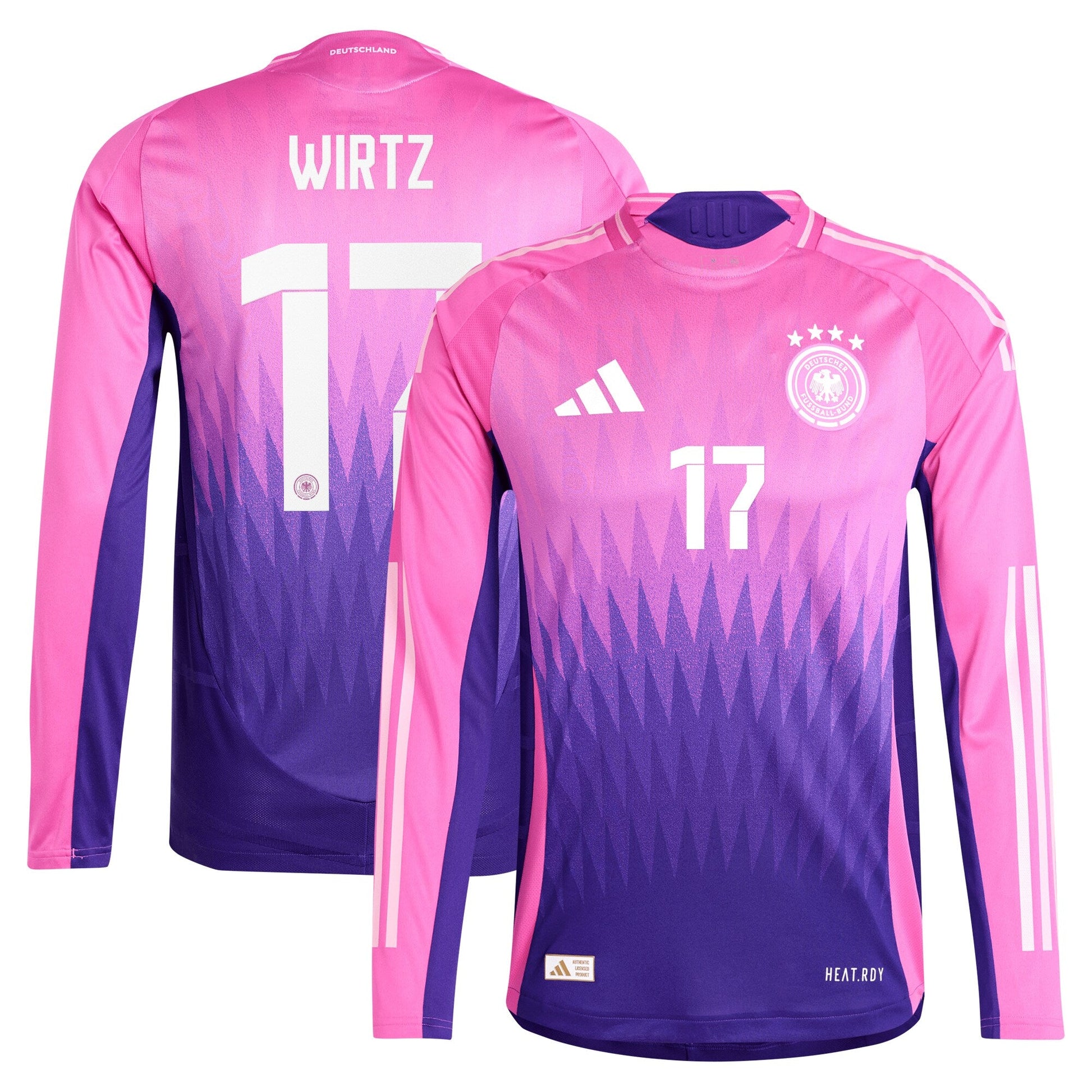 DFB adidas Away Shirt 2024 - Long Sleeve with Wirtz 17 printing