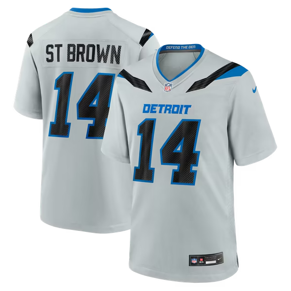 Amon-Ra St. Brown Detroit Lions Nike 2026 Rivalries Collection Game Jersey - Silver