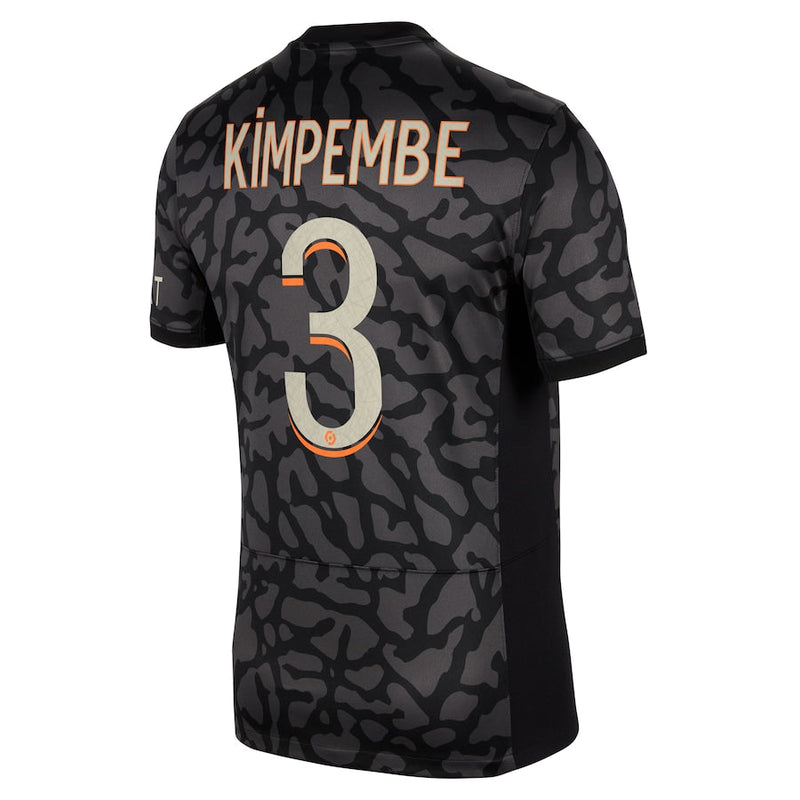 Presnel Kimpembe Paris Saint-Germain Jordan Brand 2023/24 Third Stadium Player Jersey - Anthracite