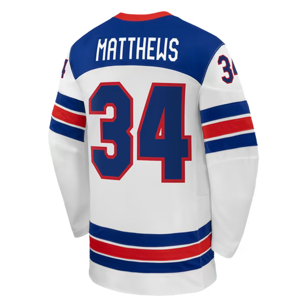 Town Jersey Nike US Hockey 2026 Auston Matthews Away Jersey