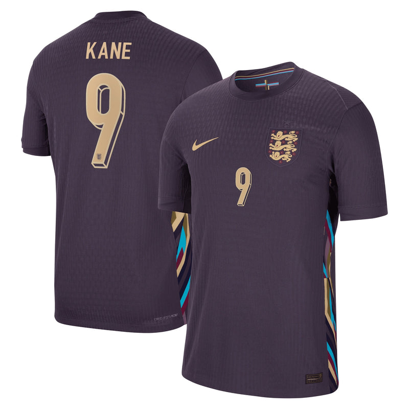 England Nike Dri Fit Adv Away Match Shirt 2024 with Kane 9 printing  Jersey - Purple