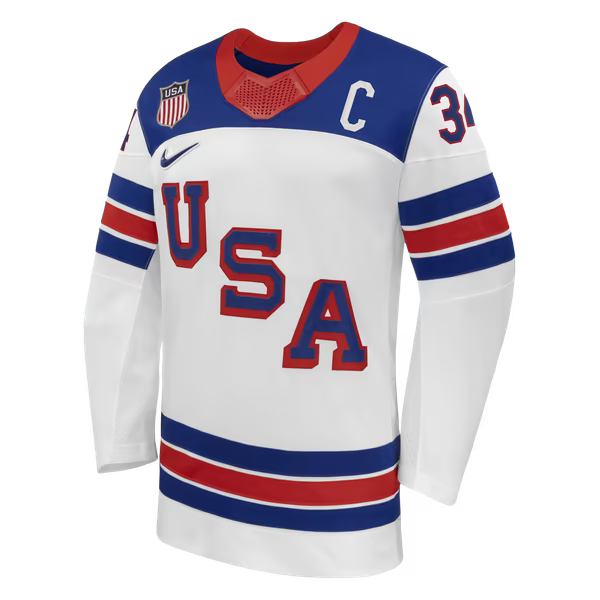 Town Jersey Nike US Hockey 2026 Auston Matthews Away Jersey