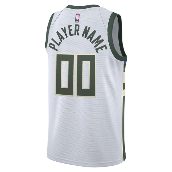 Town Jersey Milwaukee Bucks Nike 2020/21 Swingman Custom Jersey - White